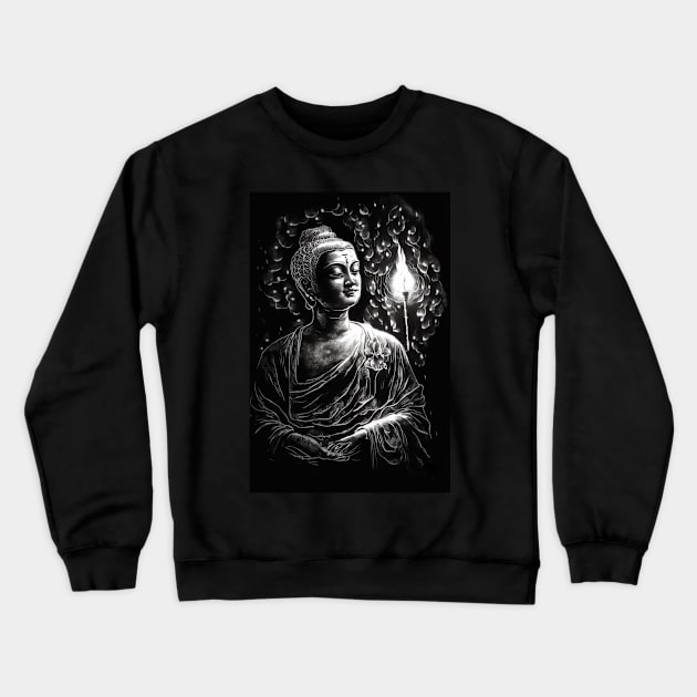 Guatama Buddha Crewneck Sweatshirt by RichieDuprey